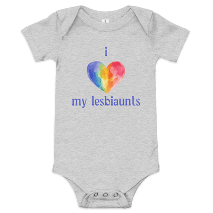 I 💜 My Lesbiaunts Baby Onesie - Polychrome Goods