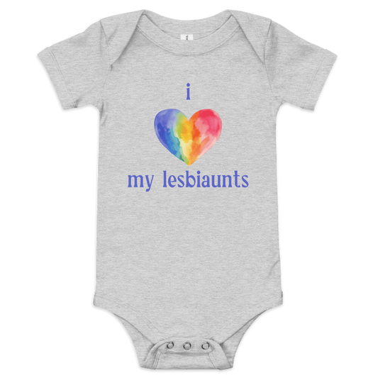 I 💜 My Lesbiaunts Baby Onesie - Polychrome Goods