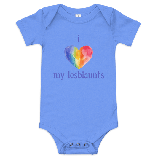 I 💜 My Lesbiaunts Baby Onesie - Polychrome Goods