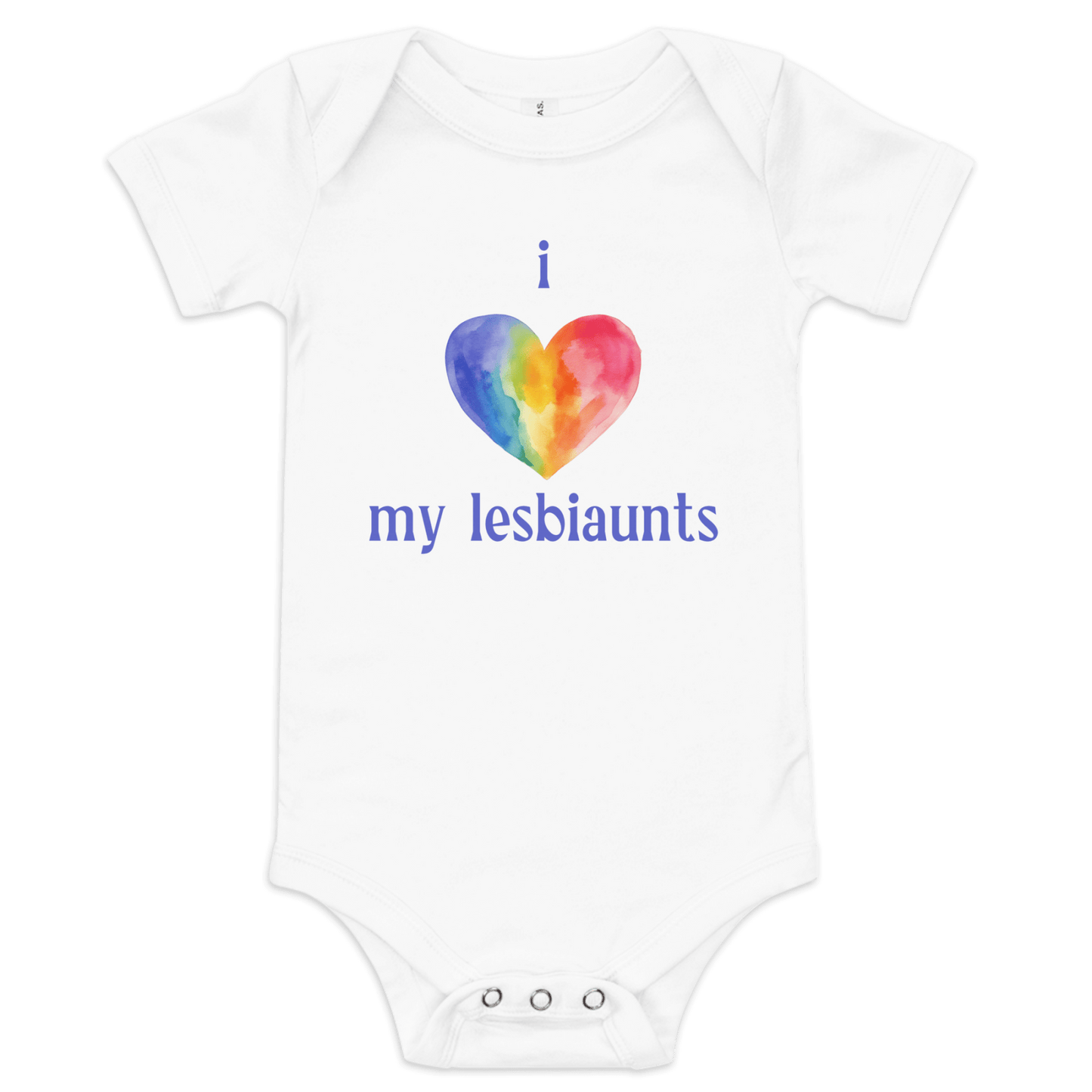 I 💜 My Lesbiaunts Baby Onesie - Polychrome Goods
