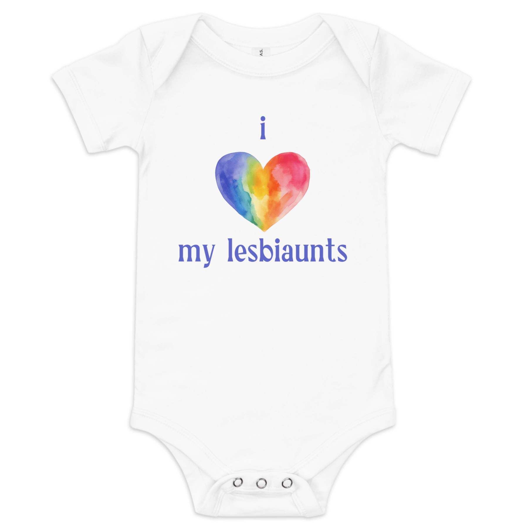 I 💜 My Lesbiaunts Baby Onesie - Polychrome Goods