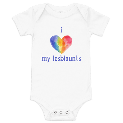 I 💜 My Lesbiaunts Baby Onesie - Polychrome Goods