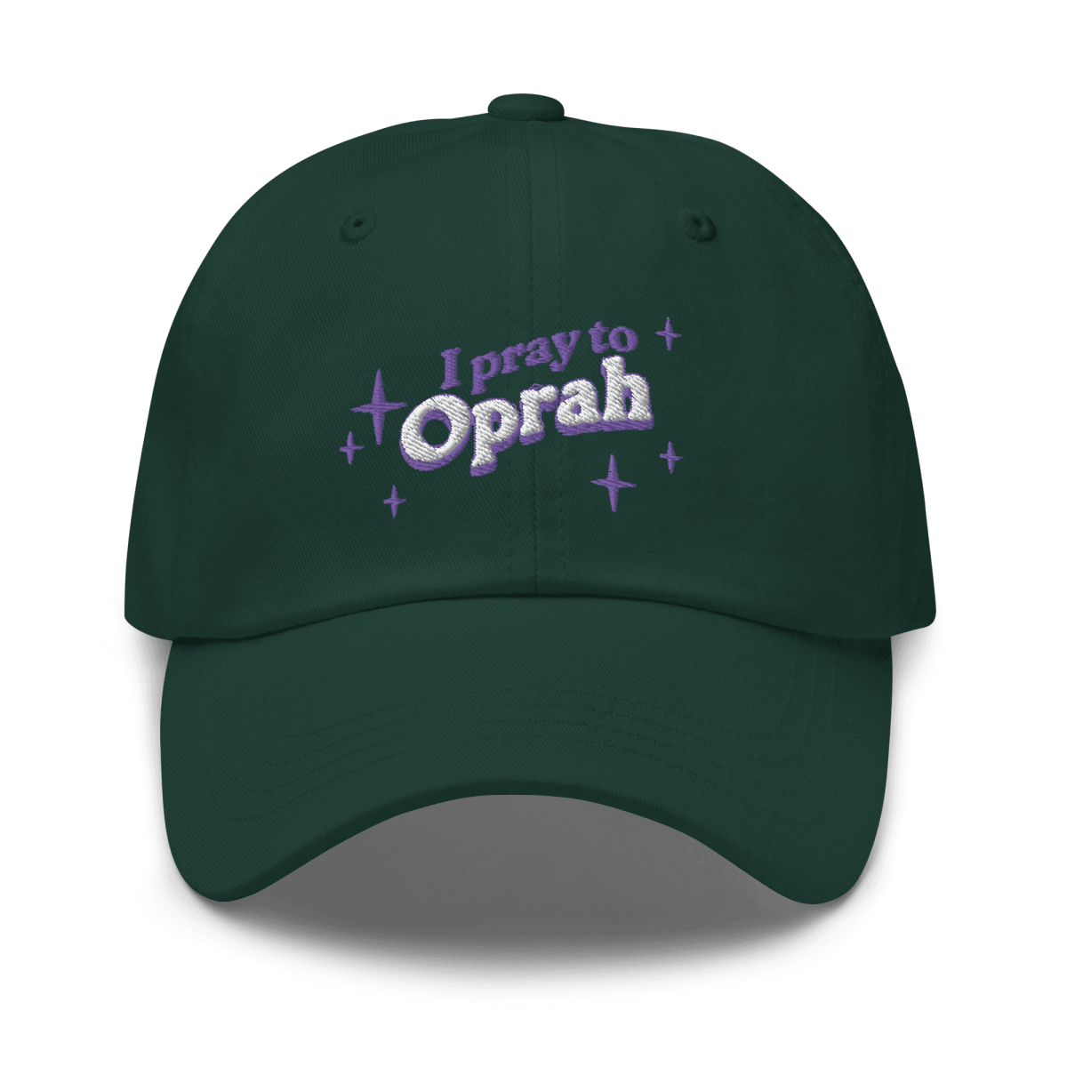 I Pray To Oprah Embroidered Dad Hat - Polychrome Goods 🍊