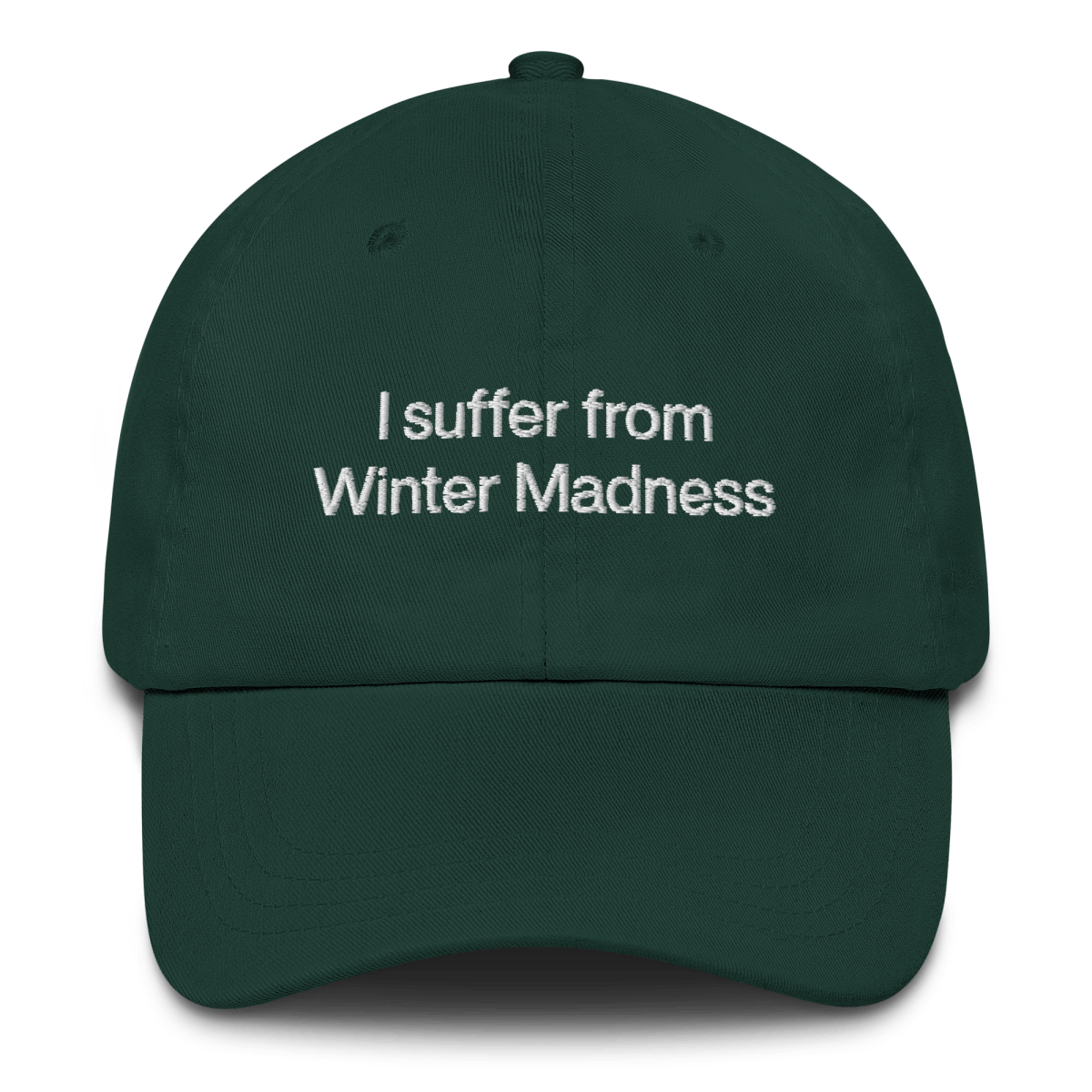 I suffer from Winter Madness Embroidered Hat - Polychrome Goods 🍊