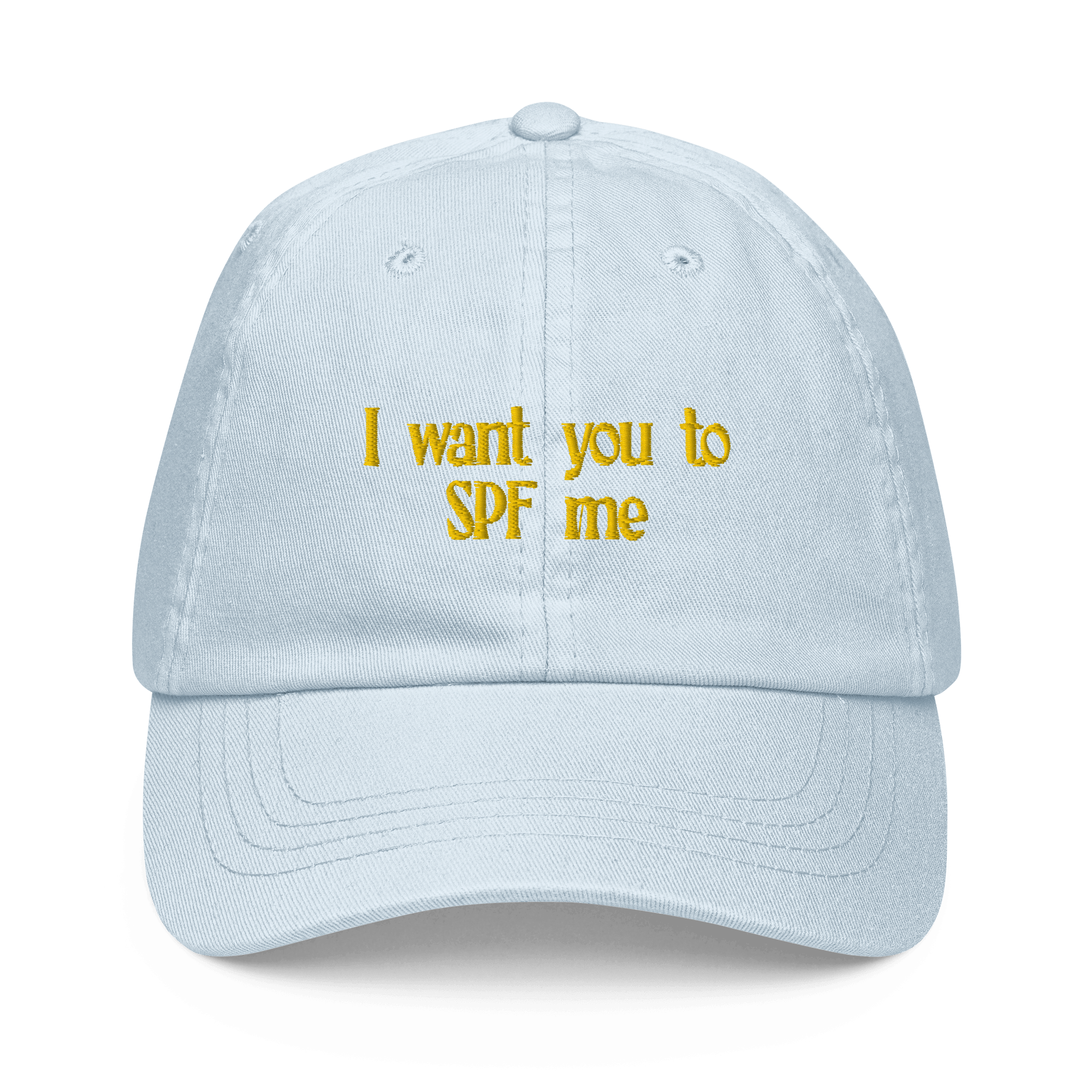 I want you to SPF me Embroidered Hat - Polychrome Goods 🍊