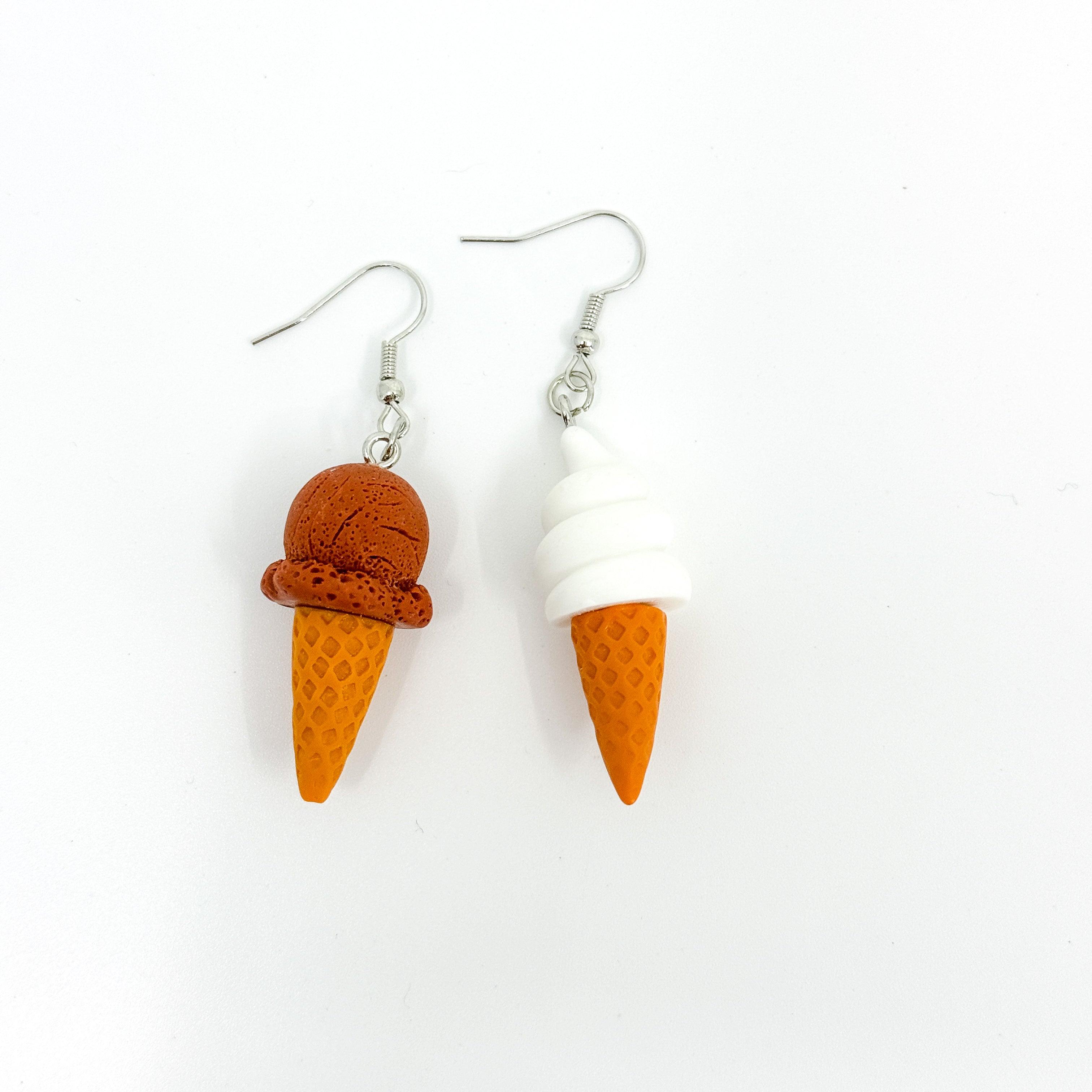 Ice Cream Cone Earrings - Polychrome Goods 🍊