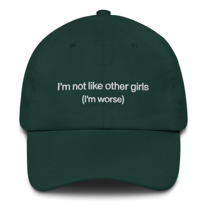 I'm not like the other girls Embroidered Hat - Polychrome Goods 🍊