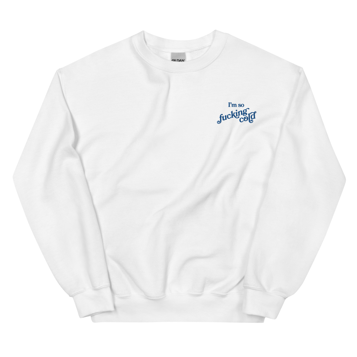 I'm so fucking cold Embroidered Sweatshirt - Polychrome Goods 🍊