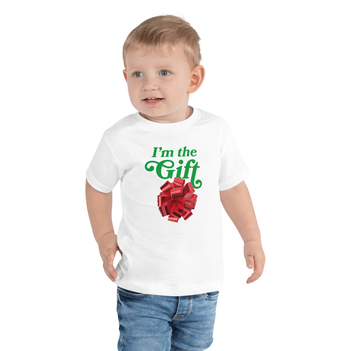 I'm the Gift Christmas Holiday Toddler T-Shirt - Polychrome Goods 🍊