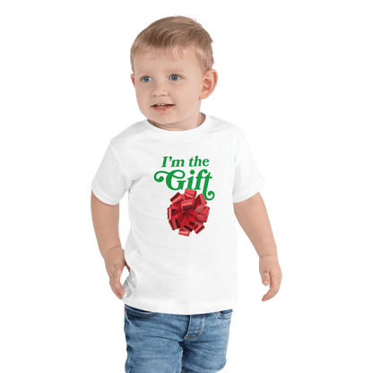 I'm the Gift Christmas Holiday Toddler T-Shirt - Polychrome Goods 🍊