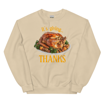 It's Giving...Thanks Turkey Thanksgiving Sweatshirt - Polychrome Goods 🍊