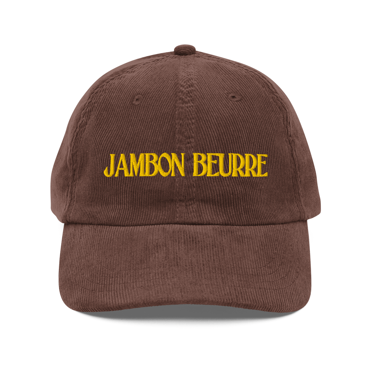 JAMBON BEURRE Embroidered Corduroy Hat - Polychrome Goods 🍊