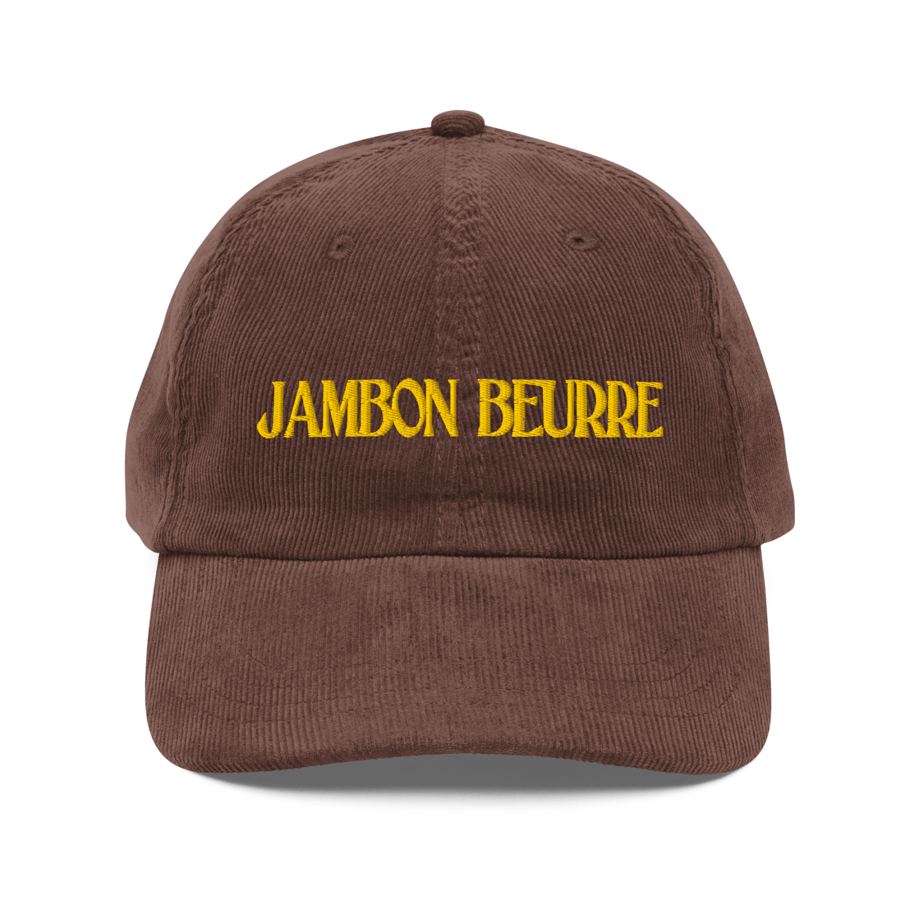 JAMBON BEURRE Embroidered Corduroy Hat - Polychrome Goods 🍊