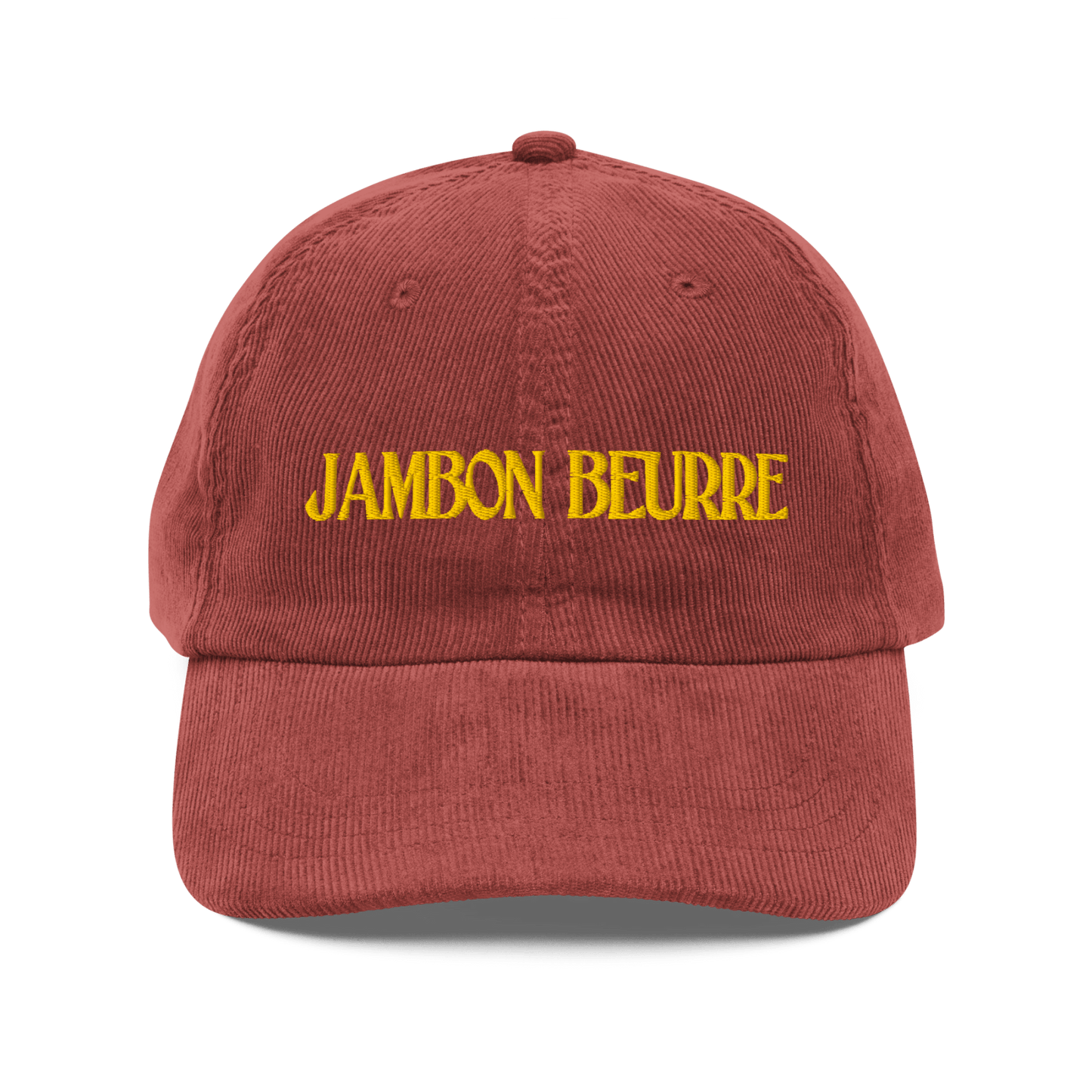 JAMBON BEURRE Embroidered Corduroy Hat - Polychrome Goods 🍊