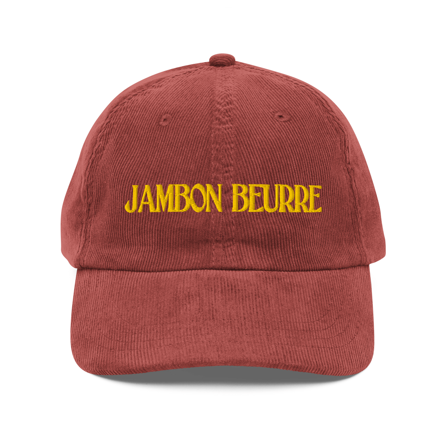 JAMBON BEURRE Embroidered Corduroy Hat - Polychrome Goods 🍊