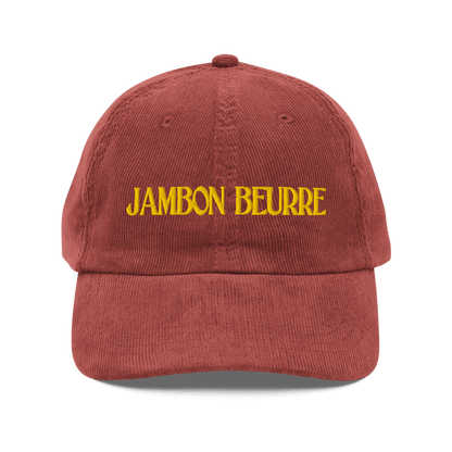 JAMBON BEURRE Embroidered Corduroy Hat - Polychrome Goods 🍊