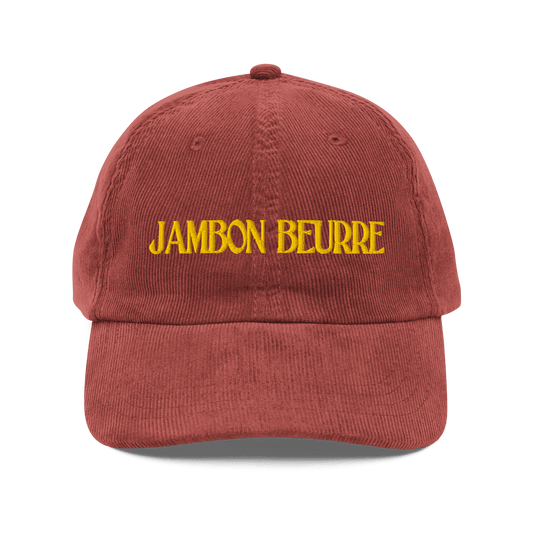 JAMBON BEURRE Embroidered Corduroy Hat - Polychrome Goods 🍊