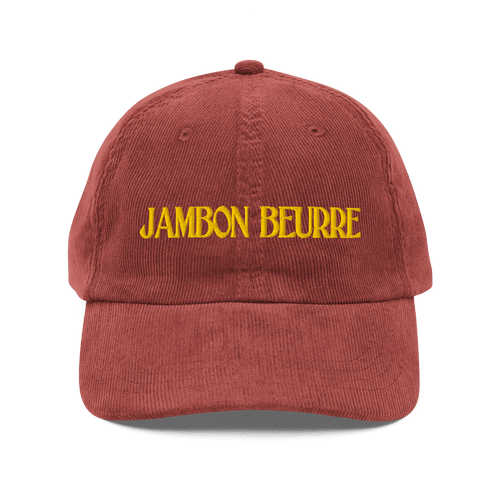 JAMBON BEURRE Embroidered Corduroy Hat