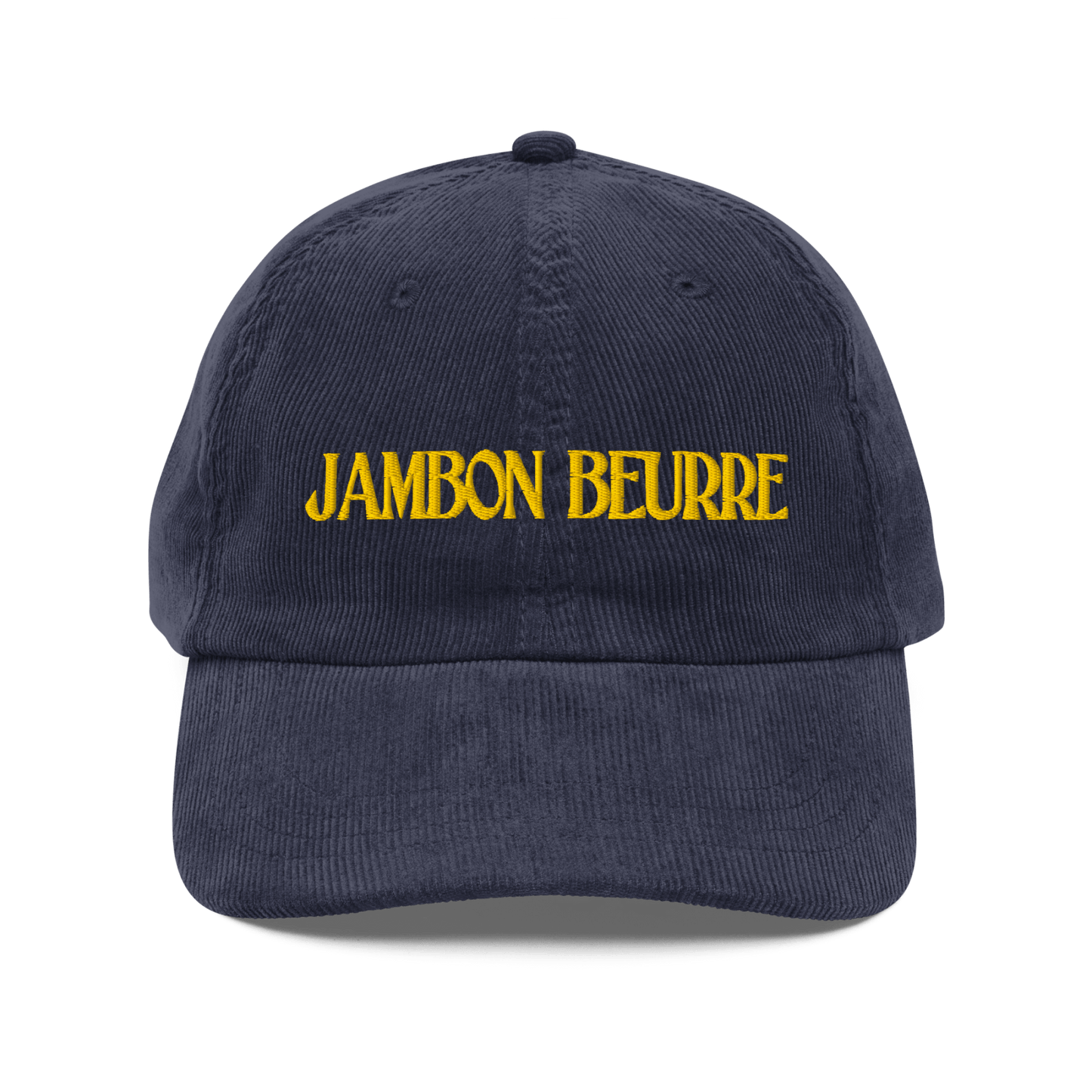 JAMBON BEURRE Embroidered Corduroy Hat - Polychrome Goods 🍊