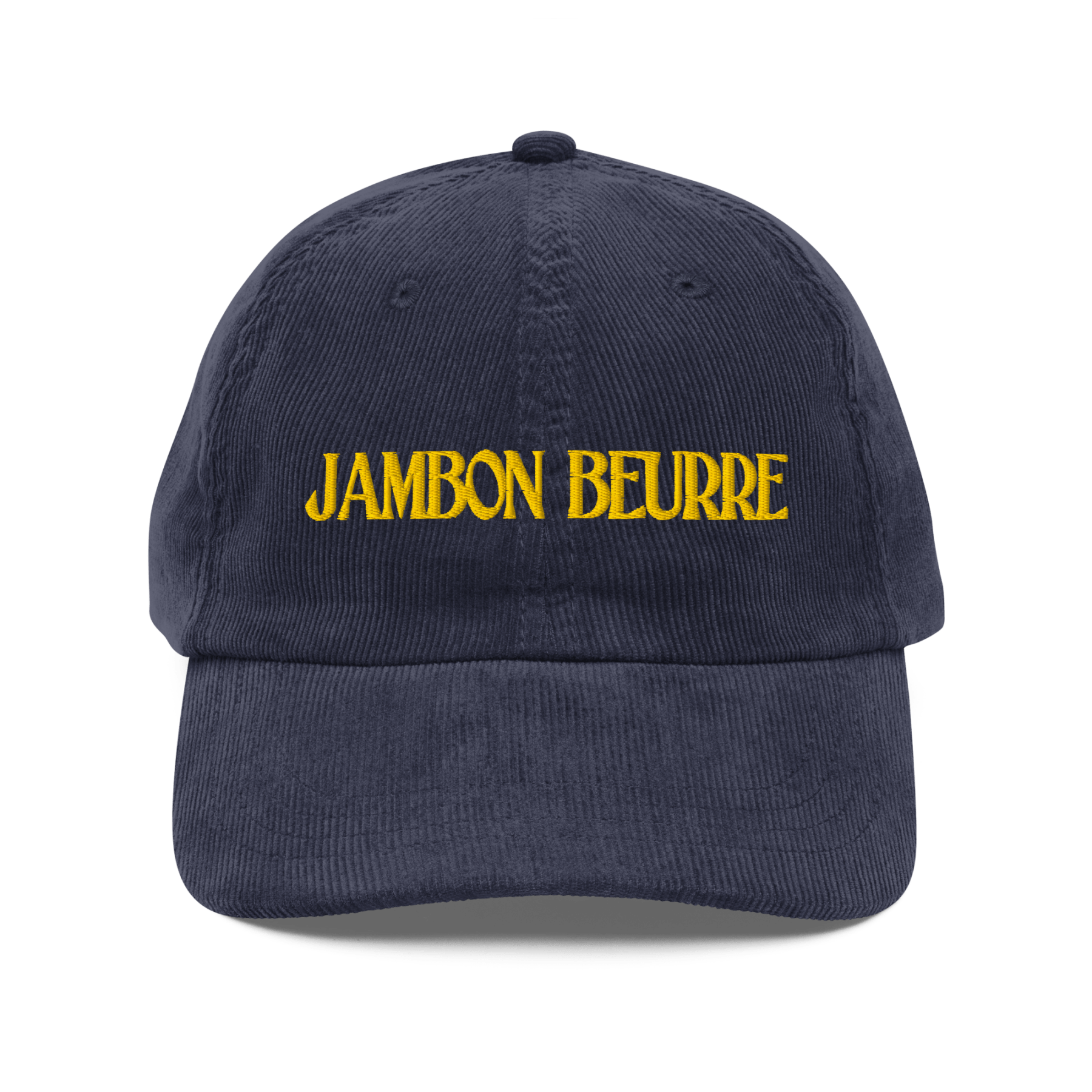 JAMBON BEURRE Embroidered Corduroy Hat - Polychrome Goods 🍊