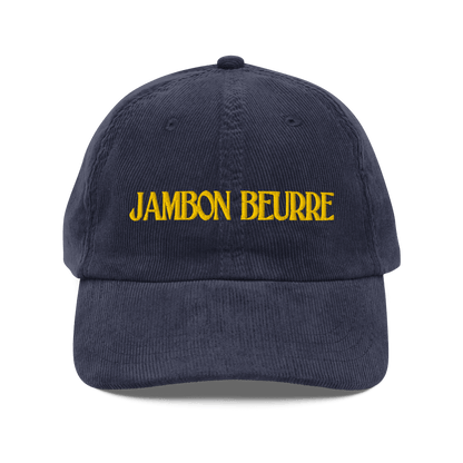 JAMBON BEURRE Embroidered Corduroy Hat - Polychrome Goods 🍊