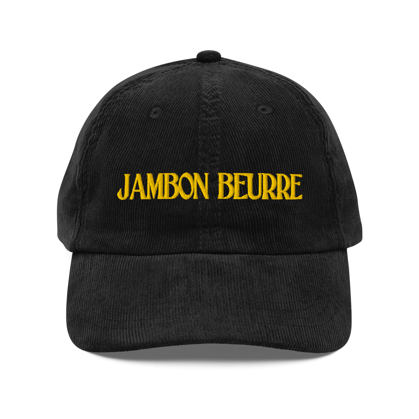 JAMBON BEURRE Embroidered Corduroy Hat - Polychrome Goods 🍊