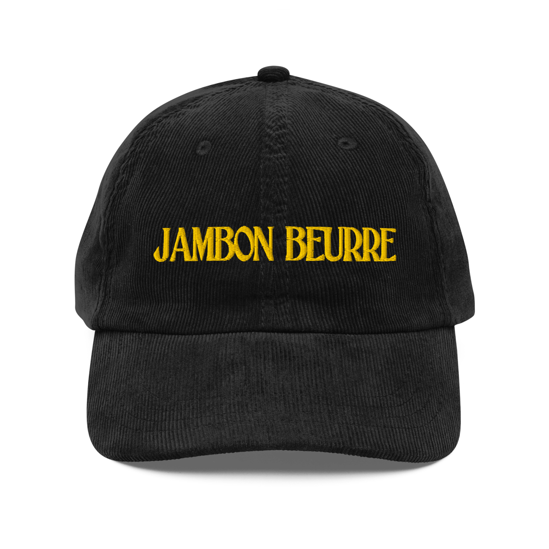 JAMBON BEURRE Embroidered Corduroy Hat - Polychrome Goods 🍊