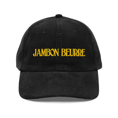 JAMBON BEURRE Embroidered Corduroy Hat - Polychrome Goods 🍊