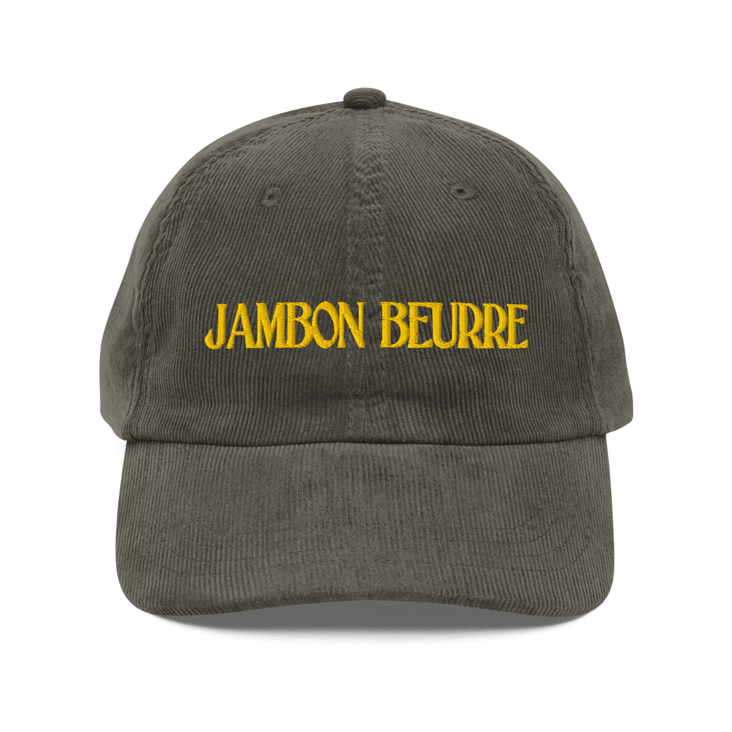 JAMBON BEURRE Embroidered Corduroy Hat - Polychrome Goods 🍊