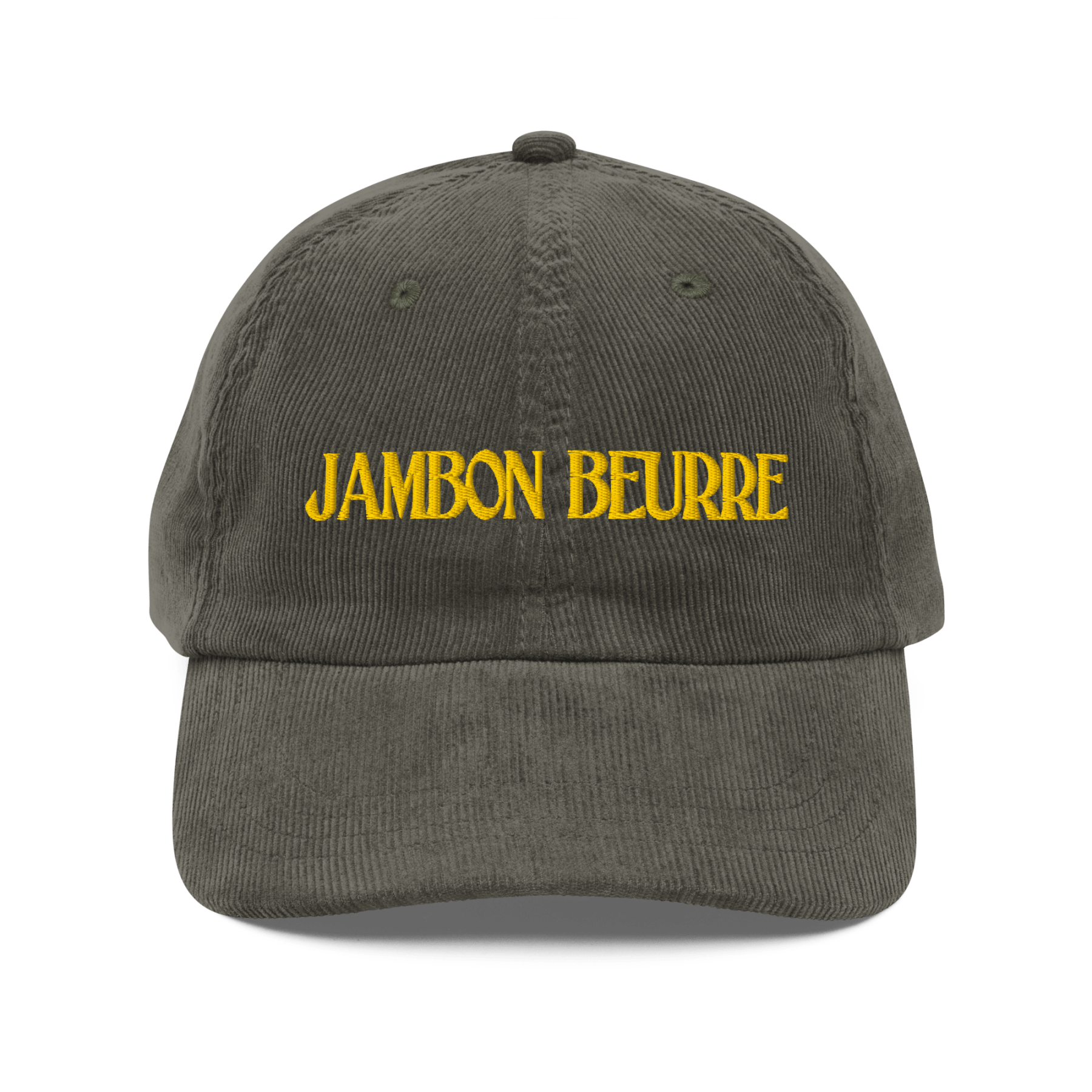 JAMBON BEURRE Embroidered Corduroy Hat - Polychrome Goods 🍊