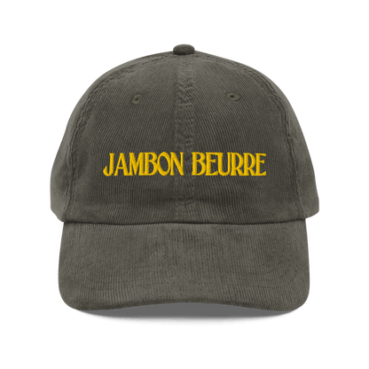 JAMBON BEURRE Embroidered Corduroy Hat - Polychrome Goods 🍊