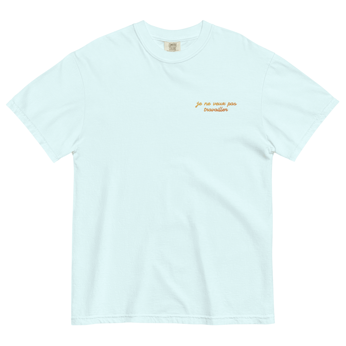 Je Ne Veux Pas Travailler Gradient Embroidered Shirt - Polychrome Goods 🍊