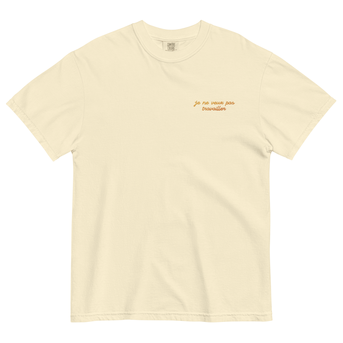 Je Ne Veux Pas Travailler Gradient Embroidered Shirt - Polychrome Goods 🍊