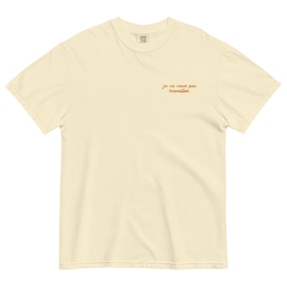 Je Ne Veux Pas Travailler Gradient Embroidered Shirt - Polychrome Goods 🍊