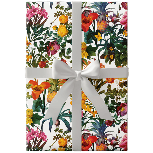 Kyra Tropical Flowers Wrapping Paper - Polychrome Goods