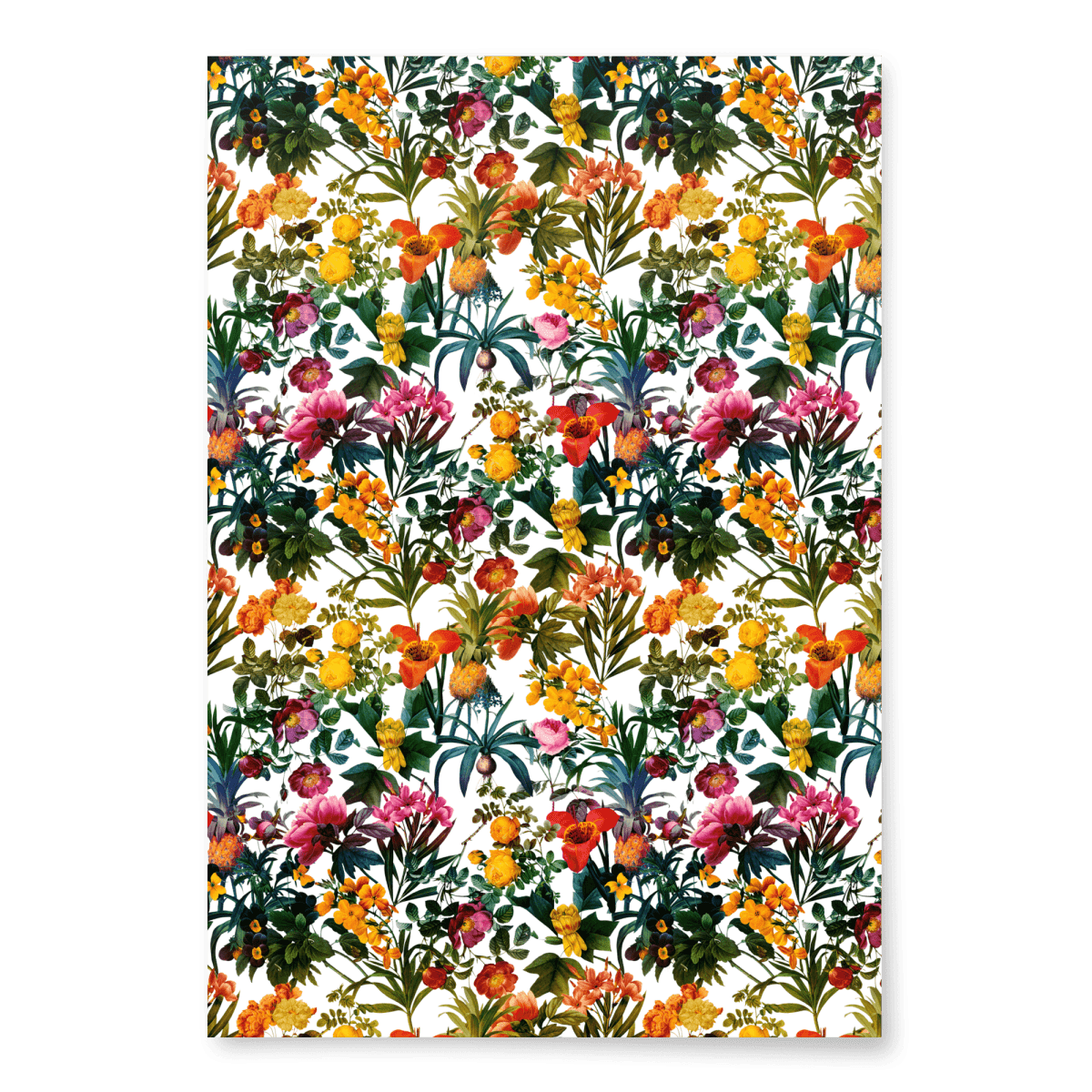 "Kyra" Tropical Flowers Wrapping Paper - Polychrome Goods 🍊