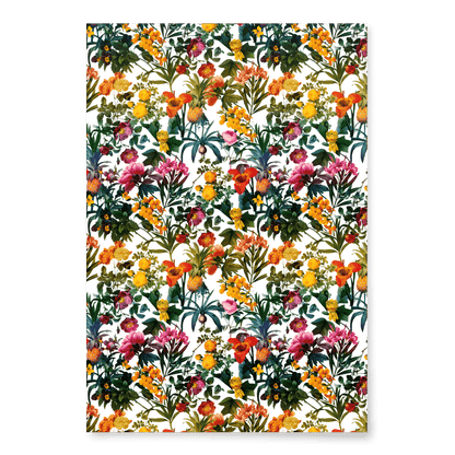 "Kyra" Tropical Flowers Wrapping Paper - Polychrome Goods 🍊