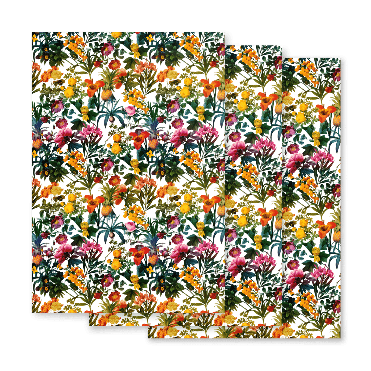 "Kyra" Tropical Flowers Wrapping Paper - Polychrome Goods 🍊