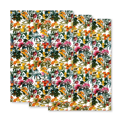 "Kyra" Tropical Flowers Wrapping Paper - Polychrome Goods 🍊