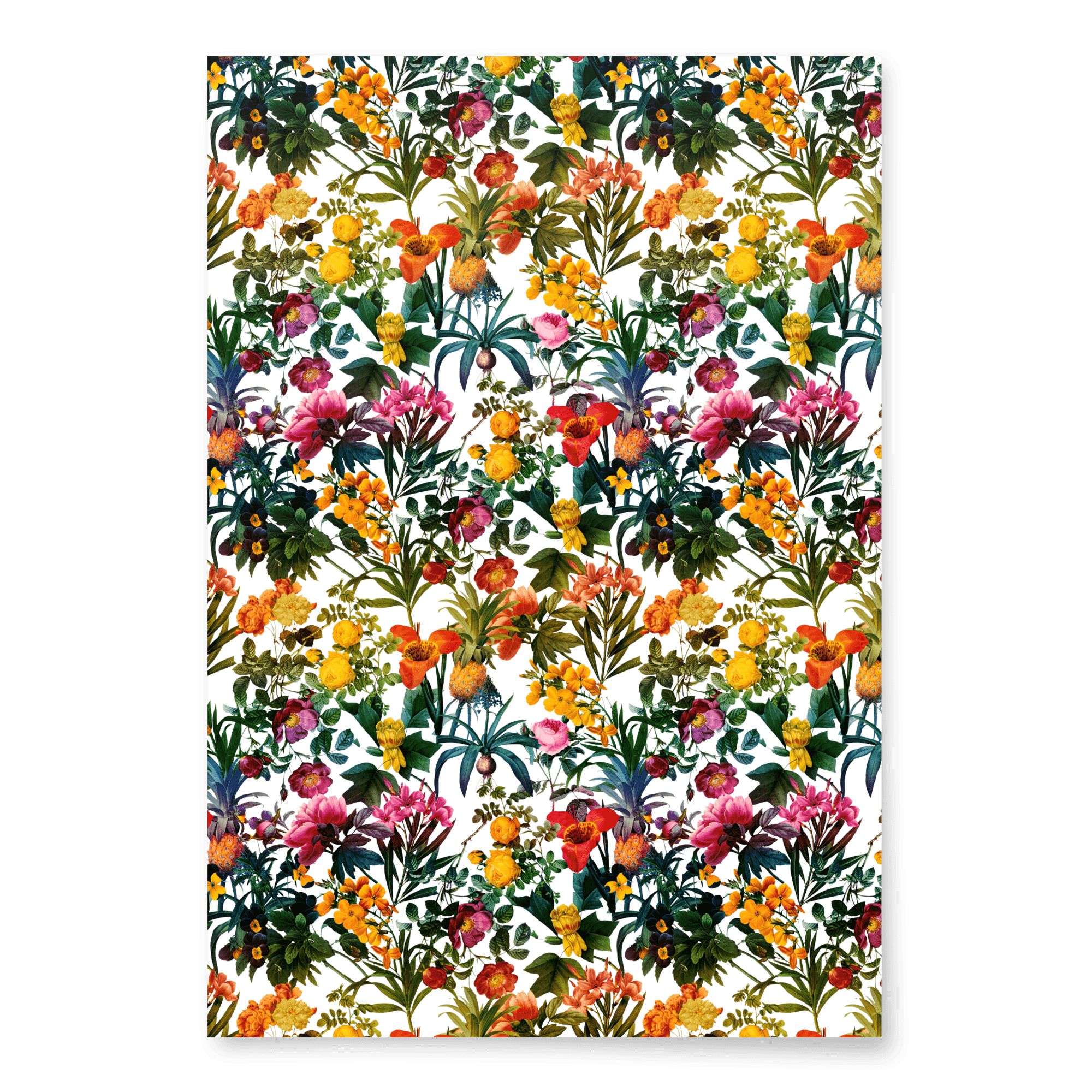 "Kyra" Tropical Flowers Wrapping Paper - Polychrome Goods 🍊
