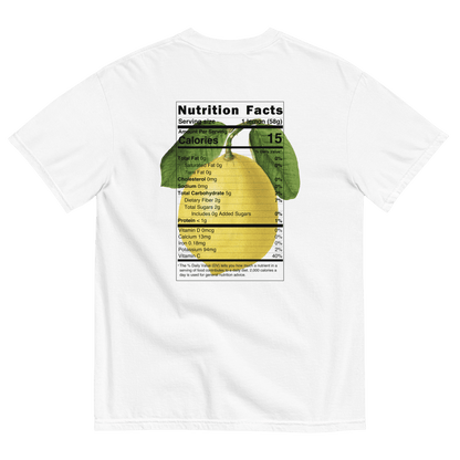 Lemon 🍋 Nutrition Label Shirt - Polychrome Goods 🍊