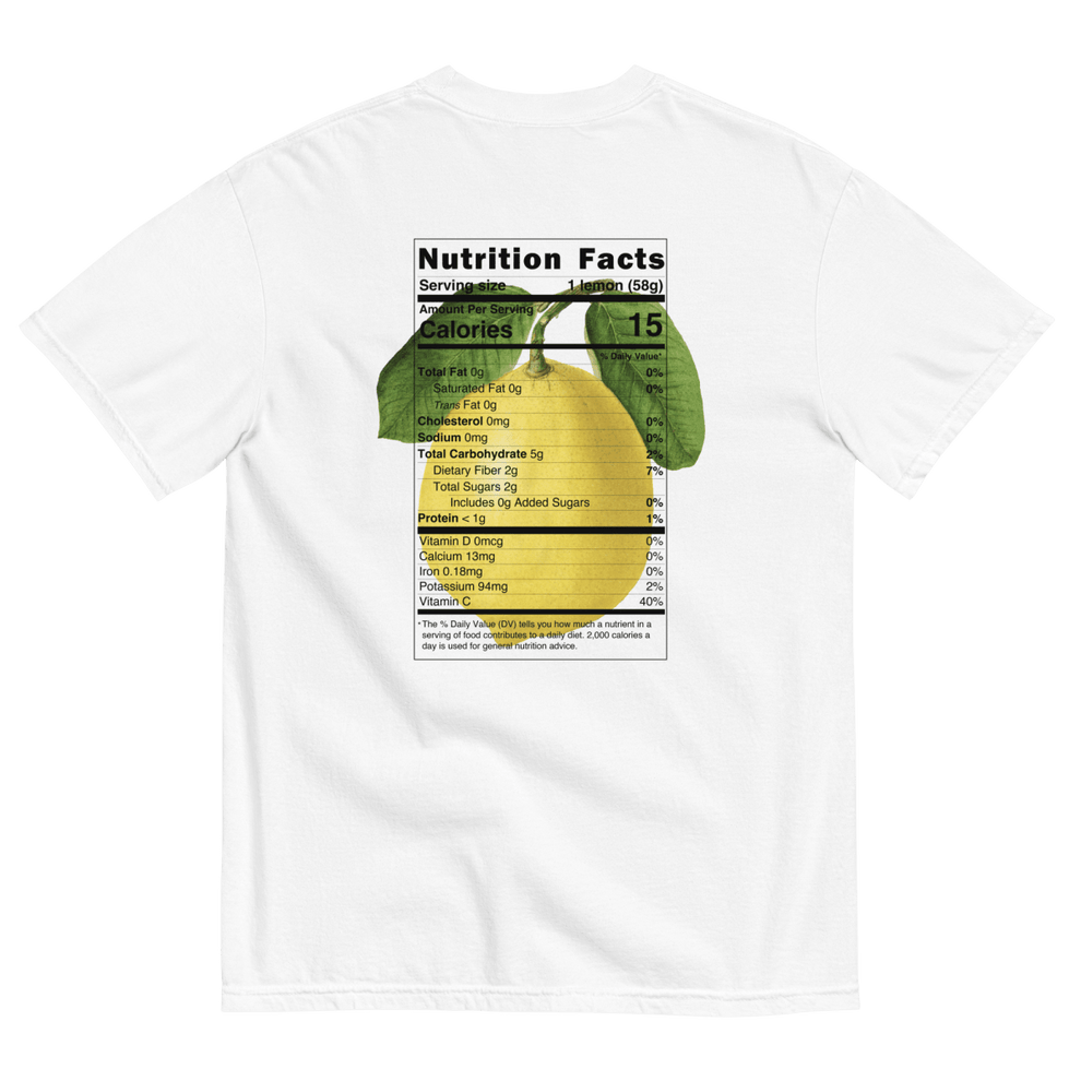 Lemon 🍋 Nutrition Label Shirt – Polychrome Goods