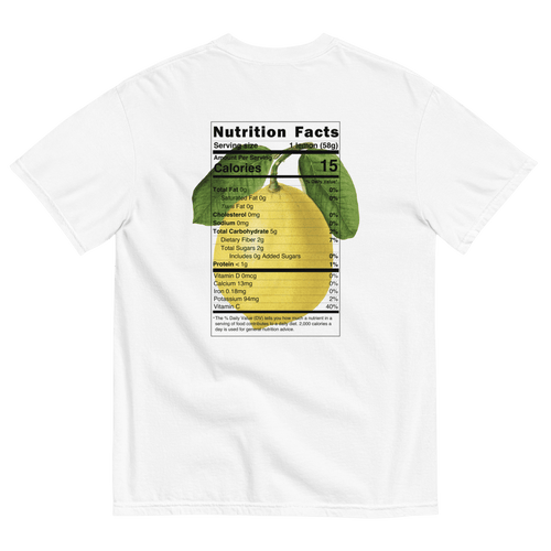 Lemon 🍋 Nutrition Label Shirt