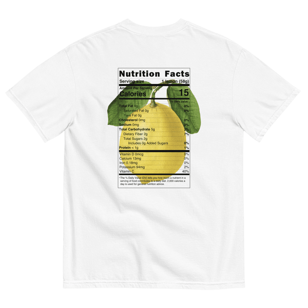 A01様lemonM lemon-nutrition-label-shirt-