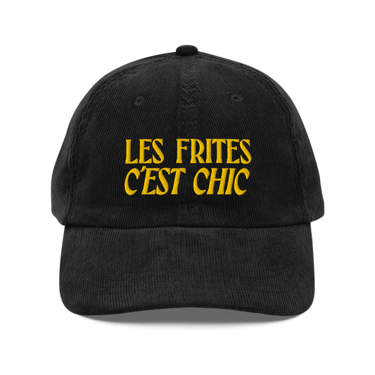 Les Frites, C'est Chic 🍟 Embroidered Corduroy Hat - Polychrome Goods 🍊