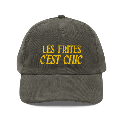 Les Frites, C'est Chic 🍟 Embroidered Corduroy Hat - Polychrome Goods 🍊