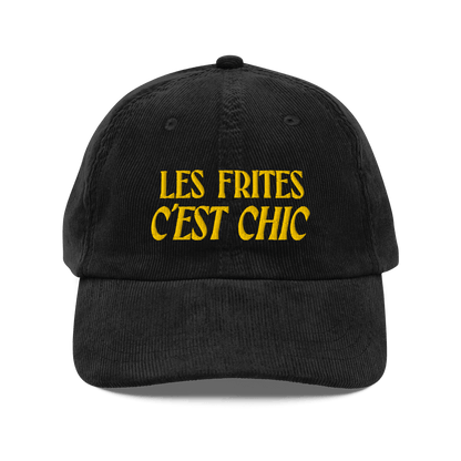 Les Frites, C'est Chic 🍟 Embroidered Corduroy Hat - Polychrome Goods 🍊