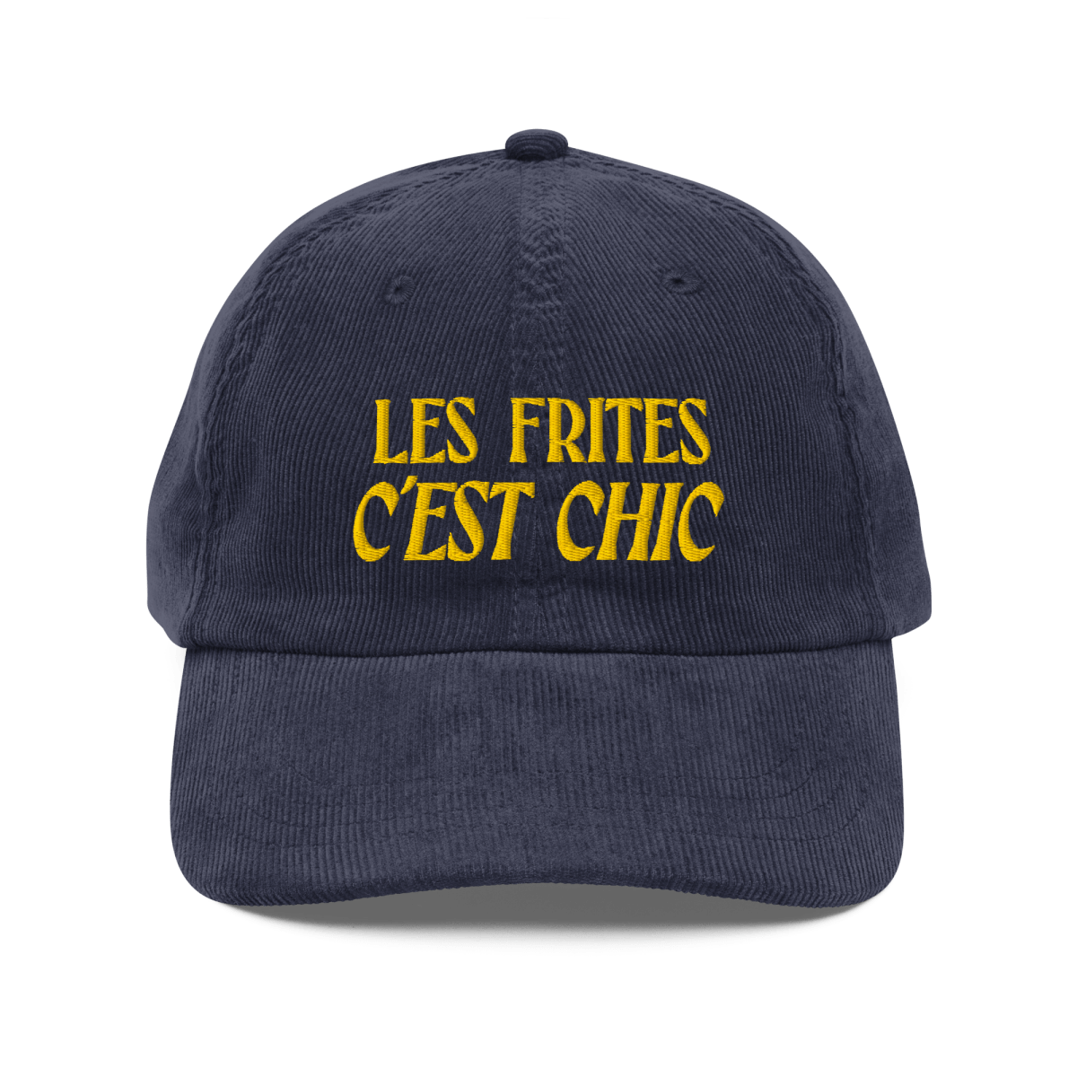 Les Frites, C'est Chic 🍟 Embroidered Corduroy Hat - Polychrome Goods 🍊