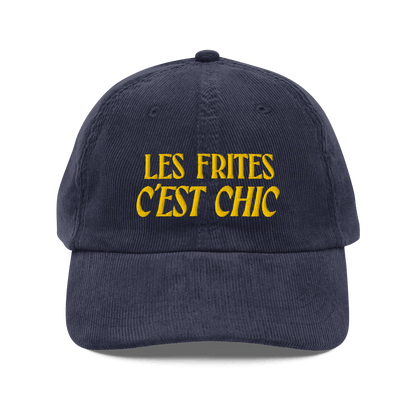 Les Frites, C'est Chic 🍟 Embroidered Corduroy Hat - Polychrome Goods 🍊