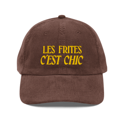 Les Frites, C'est Chic 🍟 Embroidered Corduroy Hat - Polychrome Goods 🍊